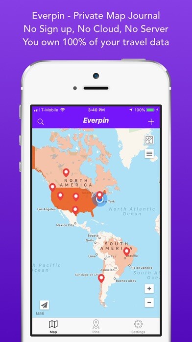 Emulate iPhone app Everpin - Private Map Journal using MyAndroid Emulate iPhone app Everpin - Private Map Journal using MyAndroid