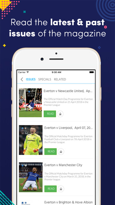 Emulate iPhone app Everton Programmes using MyAndroid