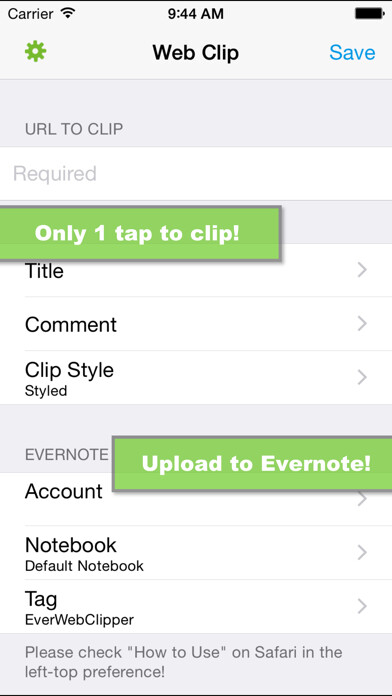 Emulate iPhone app EverWebClipper for Evernote - Clip Web Pages using MyAndroid Emulate iPhone app EverWebClipper for Evernote - Clip Web Pages using MyAndroid