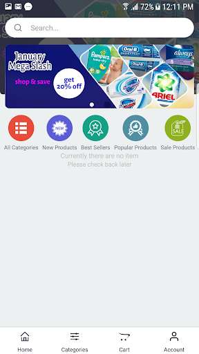 Run android online APK Everyday Foods Store from MyAndroid or emulate Everyday Foods Store using MyAndroid