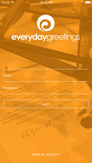Emulate iPhone app Everyday Greetings! using MyAndroid