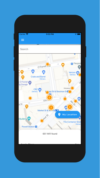 Emulate iPhone app EveryWiFi: Free WiFi Passwords using MyAndroid