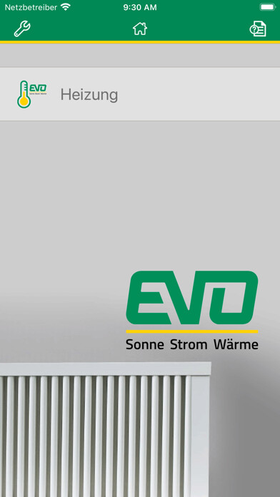 Emulate iPhone app EVO Elektroheizungen using MyAndroid
