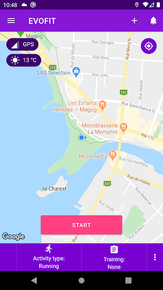 Run android online APK EVOFIT - Running, walking  cycling tracker from MyAndroid or emulate EVOFIT - Running, walking  cycling tracker using MyAndroid