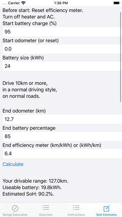 Emulate iPhone app EV Range Calculator using MyAndroid Emulate iPhone app EV Range Calculator using MyAndroid