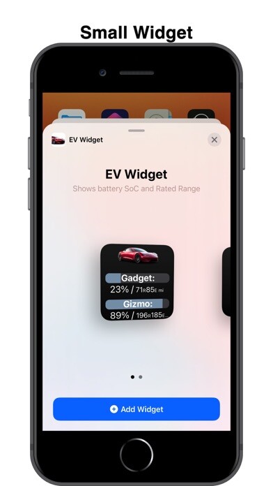 Emulate iPhone app EV Widget: for Model S/X/3/Y using MyAndroid Emulate iPhone app EV Widget: for Model S/X/3/Y using MyAndroid