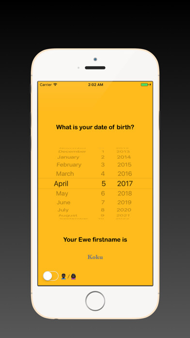 Emulate iPhone app EweNames using MyAndroid