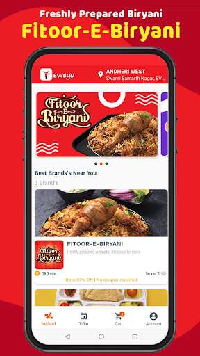Run android online APK Eweyo - Online Food Delivery & Tiffin Service App from MyAndroid or emulate Eweyo - Online Food Delivery & Tiffin Service App using MyAndroid