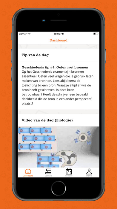Emulate iPhone app Examenoverzicht using MyAndroid