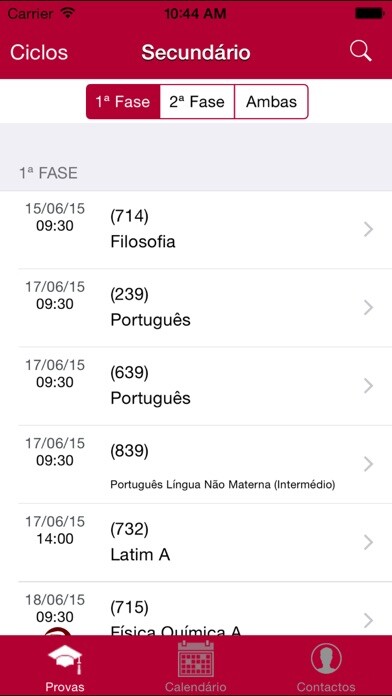 Emulate iPhone app Exames Nacionais using MyAndroid Emulate iPhone app Exames Nacionais using MyAndroid