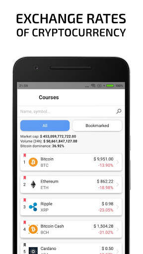 Run android online APK Exchange Rates Cryptocurrency and Widget - CryptoC from MyAndroid or emulate Exchange Rates Cryptocurrency and Widget - CryptoC using MyAndroid