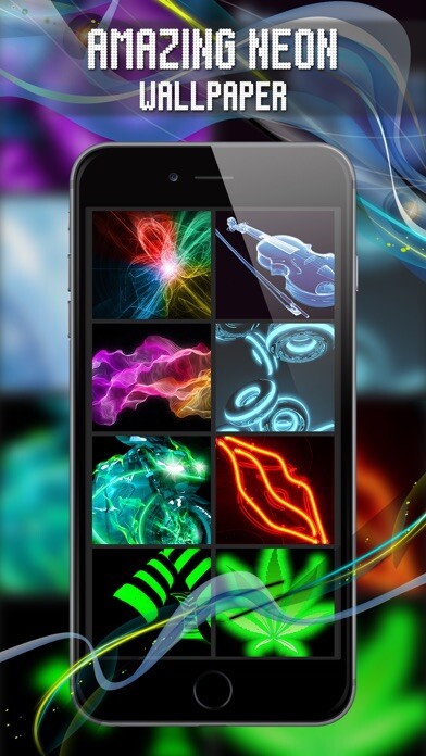Emulate iPhone app Exclusive Live Neon Wallpaper using MyAndroid