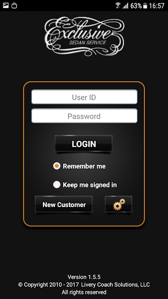 Emulate iPhone app Exclusive Sedan Service using MyAndroid