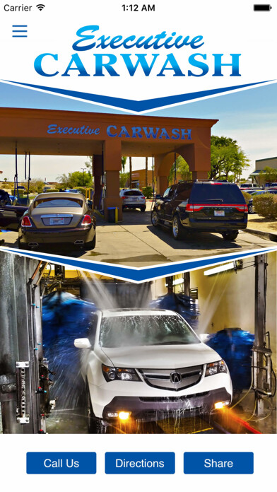 Emulate iPhone app Executive Car Wash using MyAndroid