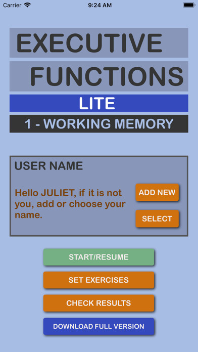 Emulate iPhone app Executive Functions Lite using MyAndroid Emulate iPhone app Executive Functions Lite using MyAndroid