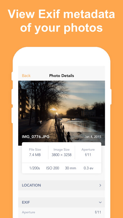 Emulate iPhone app Exif Metadata using MyAndroid
