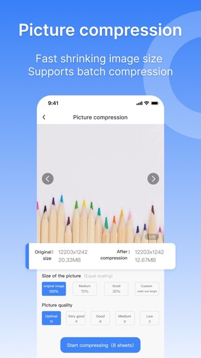 Emulate iPhone app Exif Viewer&Compress Photos using MyAndroid