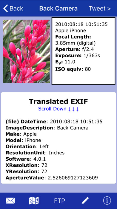 Emulate iPhone app Exif Wizard-Pro using MyAndroid Emulate iPhone app Exif Wizard-Pro using MyAndroid