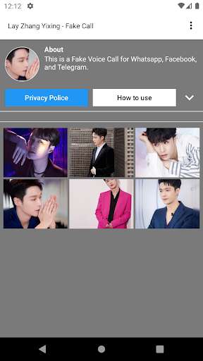 Run android online APK EXO Lay Zhang - Fake Call from MyAndroid or emulate EXO Lay Zhang - Fake Call using MyAndroid