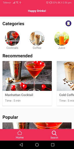Run android online APK Exotic Drink Recipes from MyAndroid or emulate Exotic Drink Recipes using MyAndroid