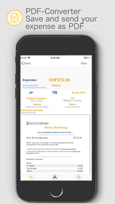 Emulate iPhone app Expense Manager 2 Go using MyAndroid
