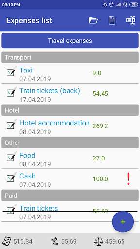 Run android online APK Expenses list from MyAndroid or emulate Expenses list using MyAndroid