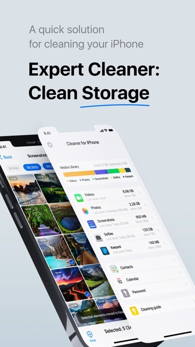 Emulate iPhone app Expert Cleaner : Clean Storage using MyAndroid