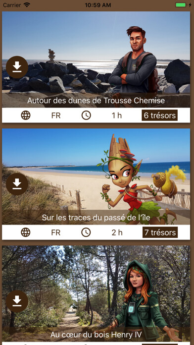 Emulate iPhone app ExploRé Aventures using MyAndroid