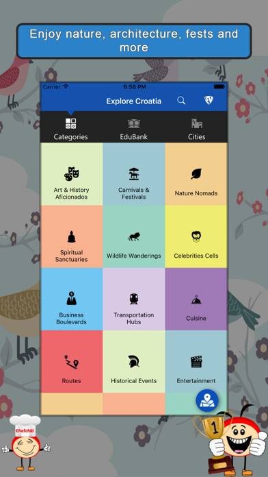 Emulate iPhone app Explore Croatia SMART Guide using MyAndroid