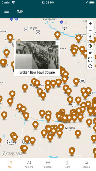 Emulate iPhone app Explore Nebraska History using MyAndroid