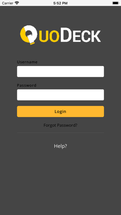 Emulate iPhone app Explore QuoDeck using MyAndroid