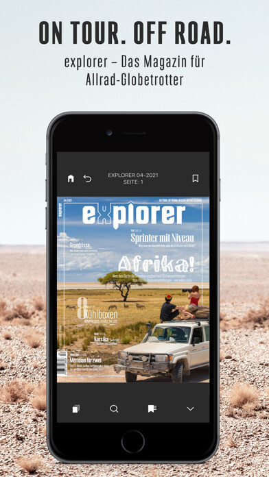 Emulate iPhone app EXPLORER Magazin using MyAndroid