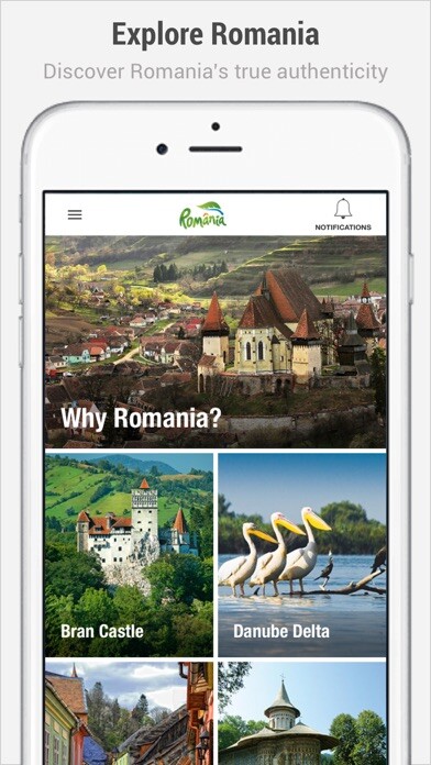 Emulate iPhone app Explore Romania – Official App using MyAndroid