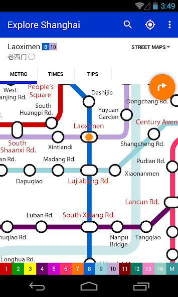 Run android online APK Explore Shanghai metro map from MyAndroid or emulate Explore Shanghai metro map using MyAndroid