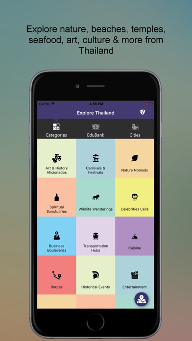 Emulate iPhone app Explore Thailand SMART Guide using MyAndroid