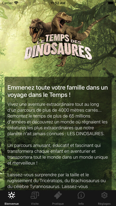 Emulate iPhone app Expo Dino World using MyAndroid