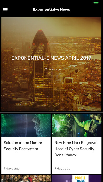 Emulate iPhone app Exponential-e News using MyAndroid