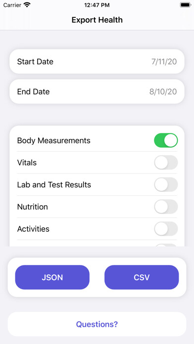 Emulate iPhone app Export Health! using MyAndroid Emulate iPhone app Export Health! using MyAndroid