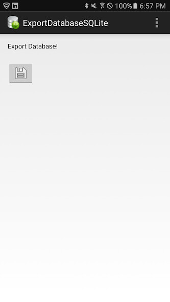 Run android online APK Export SQLite Database from MyAndroid or emulate Export SQLite Database using MyAndroid