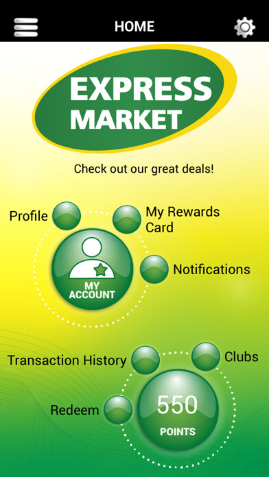 Emulate iPhone app Express Market Rewards using MyAndroid
