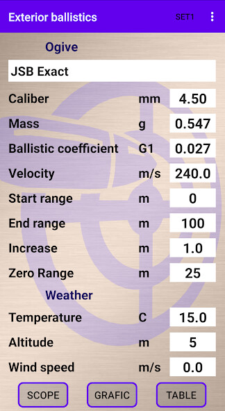 Run android online APK External ballistics calculator from MyAndroid or emulate External ballistics calculator using MyAndroid