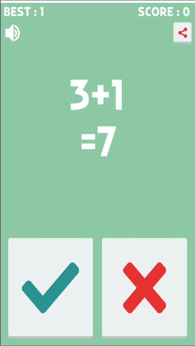 Emulate iPhone app Extreme Math True Or False : The Addition and Subtraction Puzzle Free Game using MyAndroid