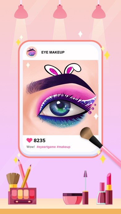 Emulate iPhone app Eye Art: Perfect Makeup Artist using MyAndroid