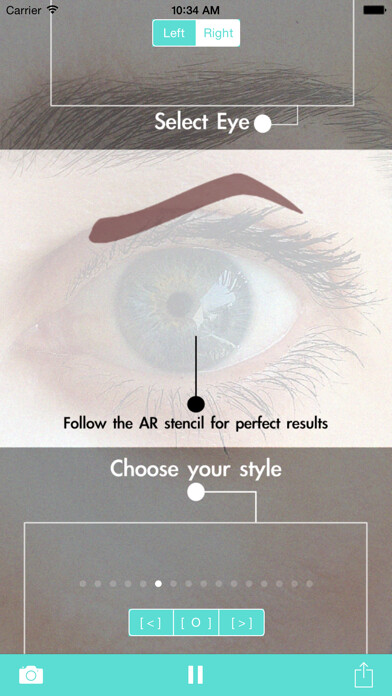 Emulate iPhone app Eyebrow Shape Studio AR Mirror using MyAndroid