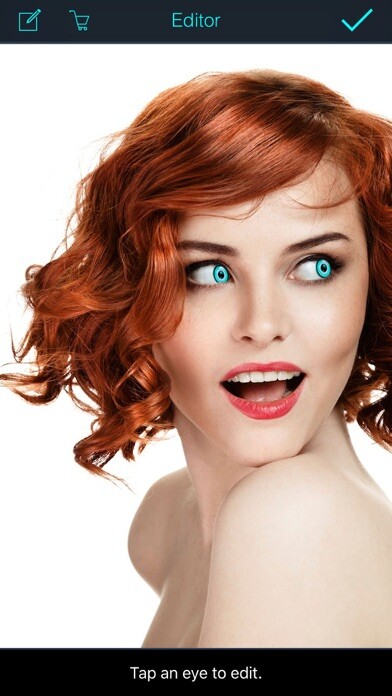 Emulate iPhone app Eye Color Changer Editor - Makeup Red Eye Remover using MyAndroid