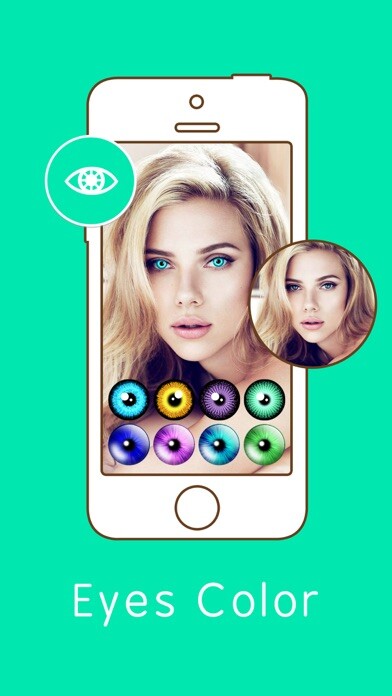 Emulate iPhone app Eye Color Changer -Face Makeup using MyAndroid