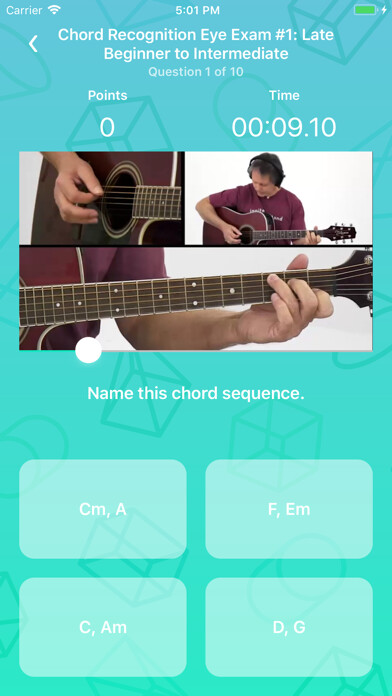 Emulate iPhone app Eye & Ear Exam for Guitarists using MyAndroid Emulate iPhone app Eye & Ear Exam for Guitarists using MyAndroid