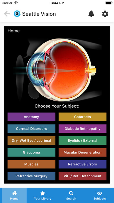 Emulate iPhone app Eye GIFs - Patient Education using MyAndroid