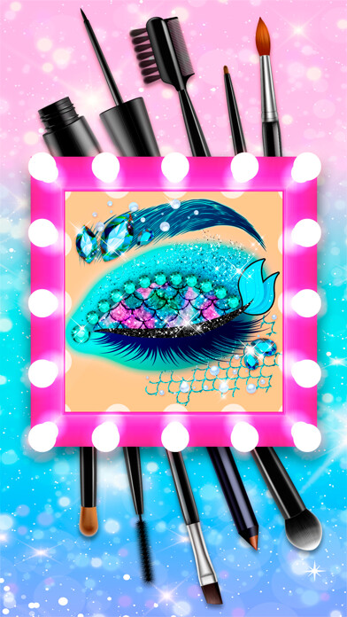 Emulate iPhone app Eye makeup: beauty game using MyAndroid