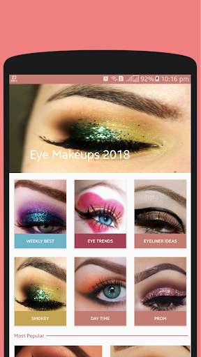 Run android online APK Eye Makeups 2019 from MyAndroid or emulate Eye Makeups 2019 using MyAndroid